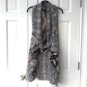 Multiwear Poncho/wrap/scarf/vest-Snakeskin Print